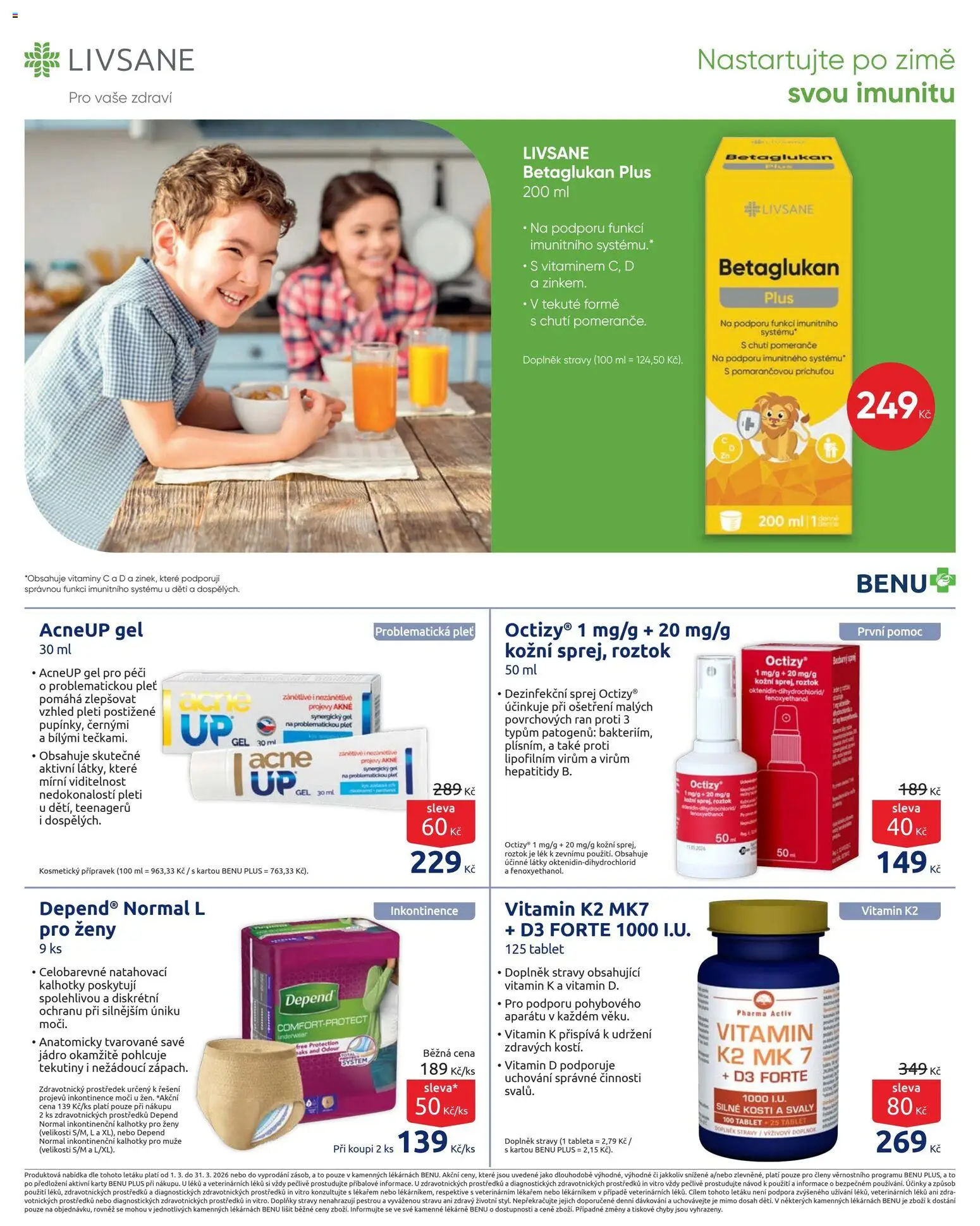 Benu leták od 01.03.2026 | Strana: 21 | Produkty: Pomeranče, Vitamíny, Vitamin D, Karty