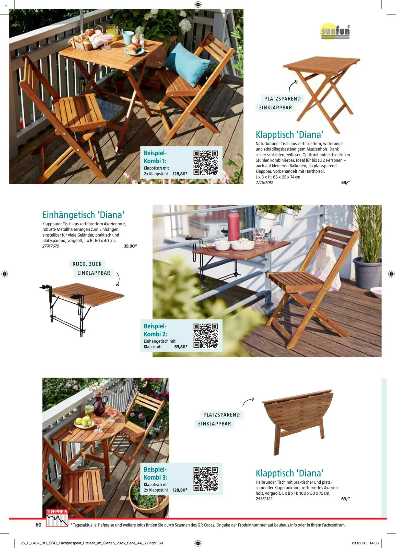 Bauhaus Freizeit im Garten gültig ab 01.05.2026 | Seite: 60 | Produkte: Tisch