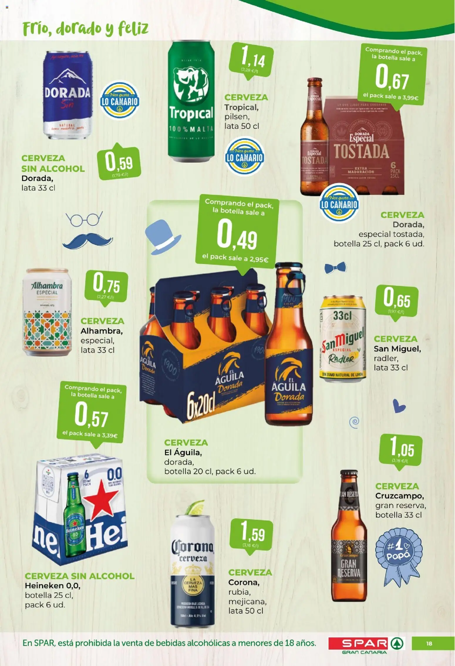 Spar folleto │ válido desde el 06.03.2026 | Página: 18 | Productos: Cerveza sin alcohol, Cerveza, Ροζ πιπέρι, Σπανάκι