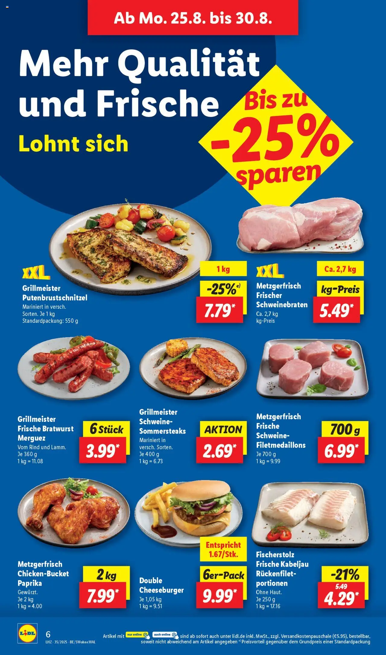 Lidl Prospekt Zossen - gültig ab dem 25.08.2025 | Seite: 12 | Produkte: Bratwurst, Paprika