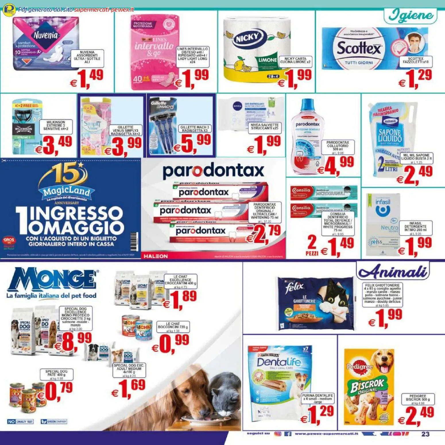 Volantino Pewex del 07.04.2026 | Pagina: 23 | Prodotti: Paté, Pollo, Crocchette, Tonno