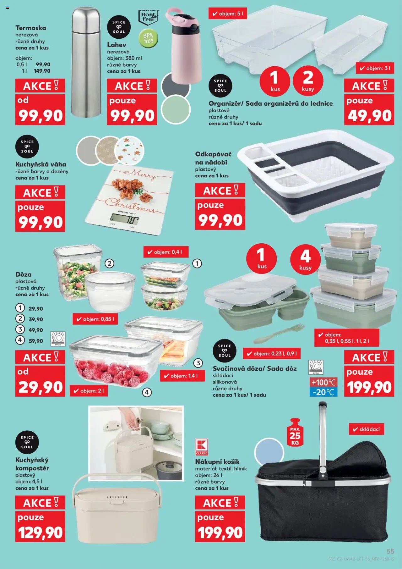 Kaufland leták - Chomutov od 22.10.2025 | Strana: 55 | Produkty: Organizér, Myčka, Odkapávač na nádobí, Láhev