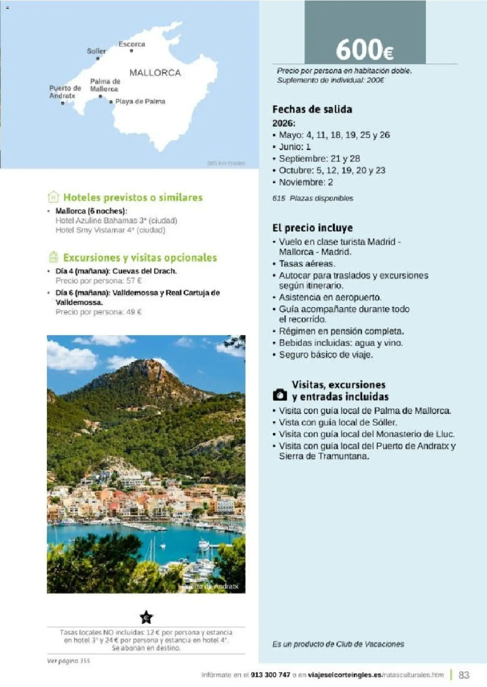 Viajes El Corte Inglés Rutas Culturales de la Comunidad de Madrid │ válido desde el 01.04.2026 | Página: 83