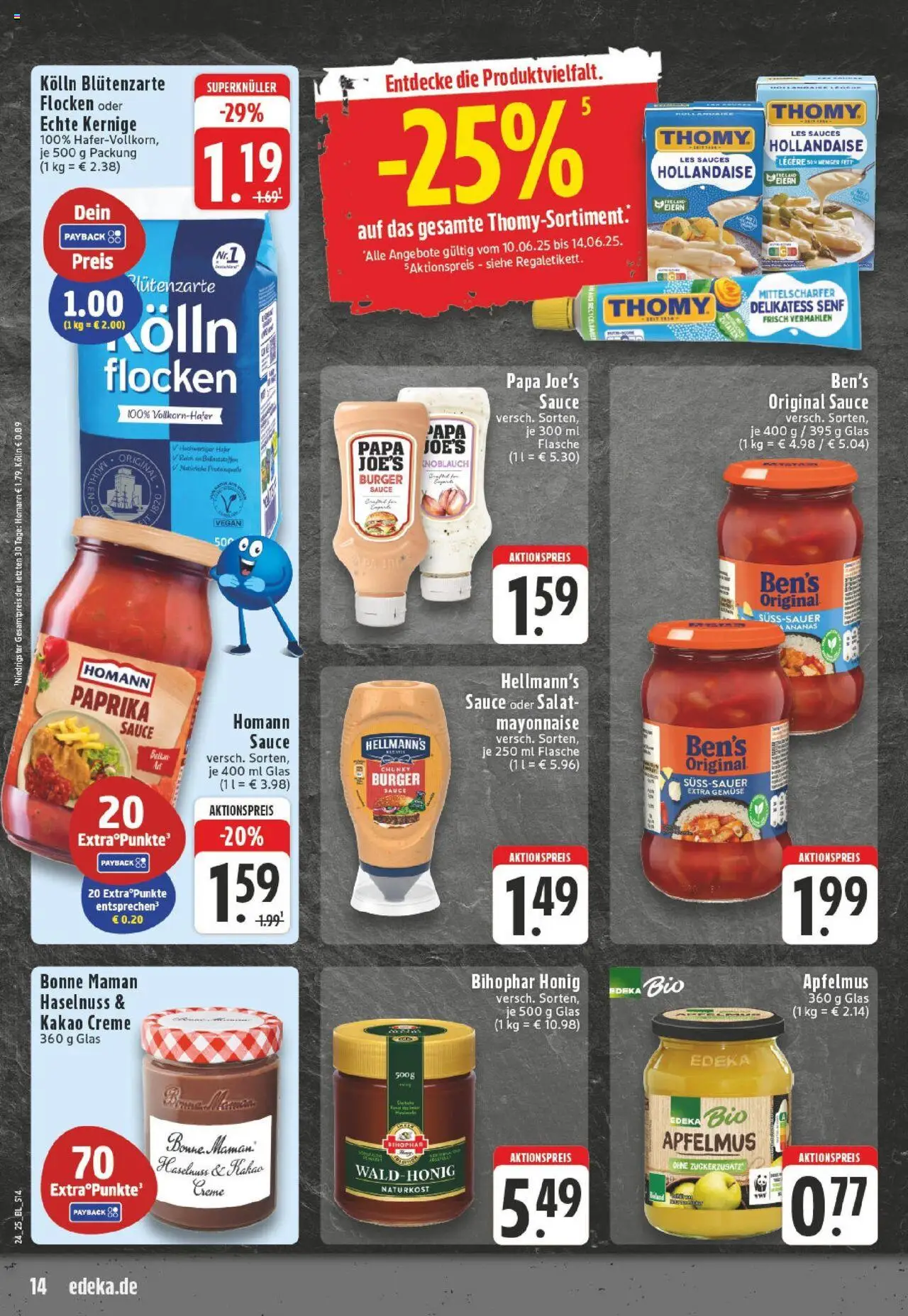 Edeka prospekt Schwerte - Holzen	 - gültig ab dem 08.06.2025 | Seite: 14 | Produkte: Kolln, Burger, Creme, Paprika