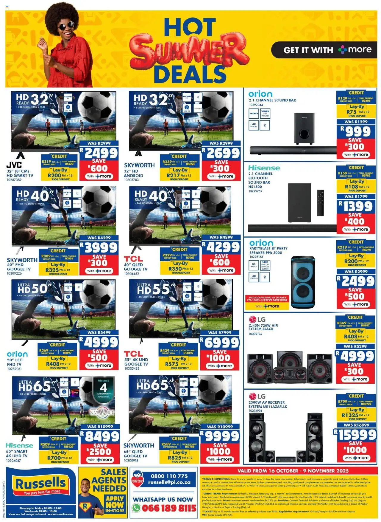 New Russells catalogue – valid from 16.10.2025 | Page: 16 | Products: Speaker, USB, TV, Battery