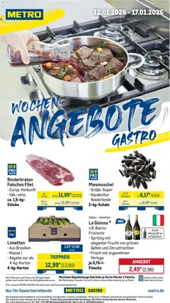 Metro  Wochen-Angebote Gastro ab 12.01.2026 gültig