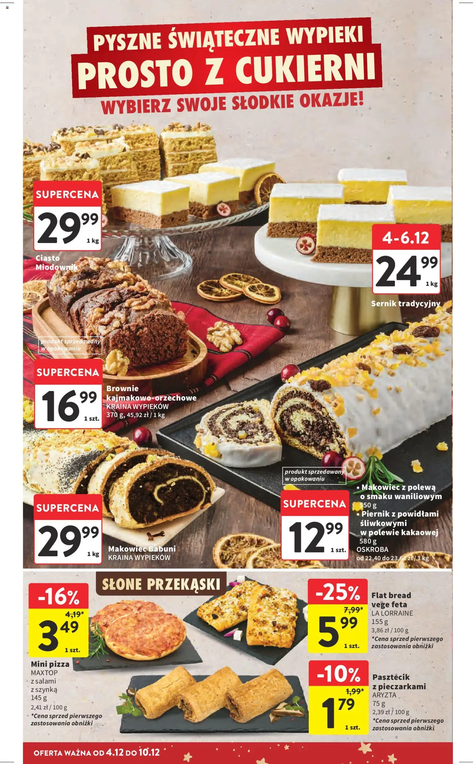 Intermarche Gazetka od 04.12.2025 | Strona: 30 | Produkty: Ciasto, Mini pizza, Salami, Pizza