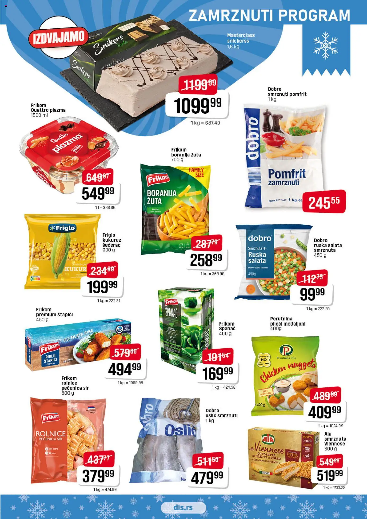 DIS katalog - važi od 06.11.2025 | Strana: 5 | Proizvode: Ruska salata, Kukuruz, Oslić, Torta