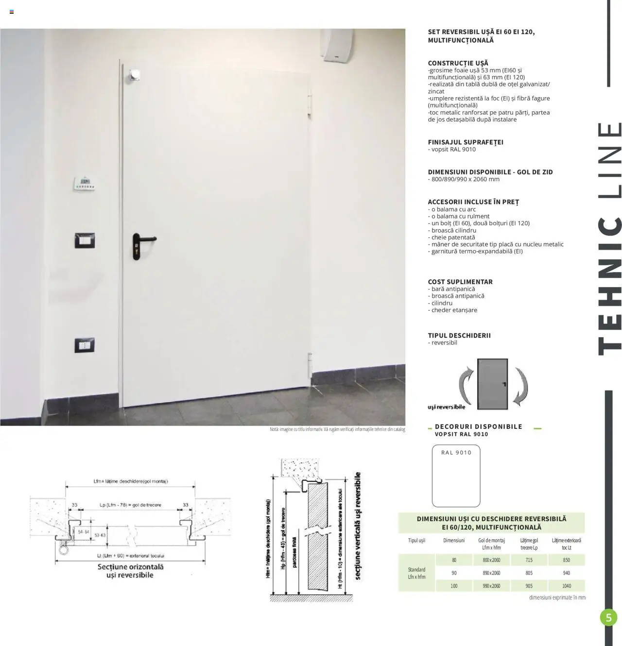 Noul catalog Proges – valabil de la 01.08.2025 | Pagină: 5 | Produse: Tablă, Mâner, Ușă