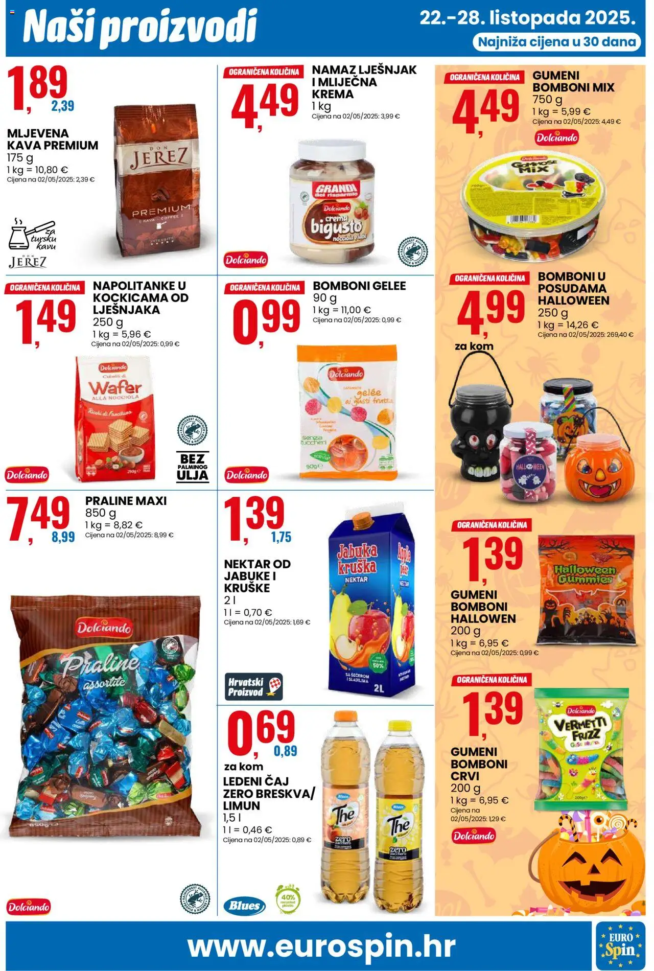 Eurospin katalog | vrijedi od 22.10.2025 | Stranica: 5 | Proizvodi: Jabuke, Čaj, Bomboni, Kruška