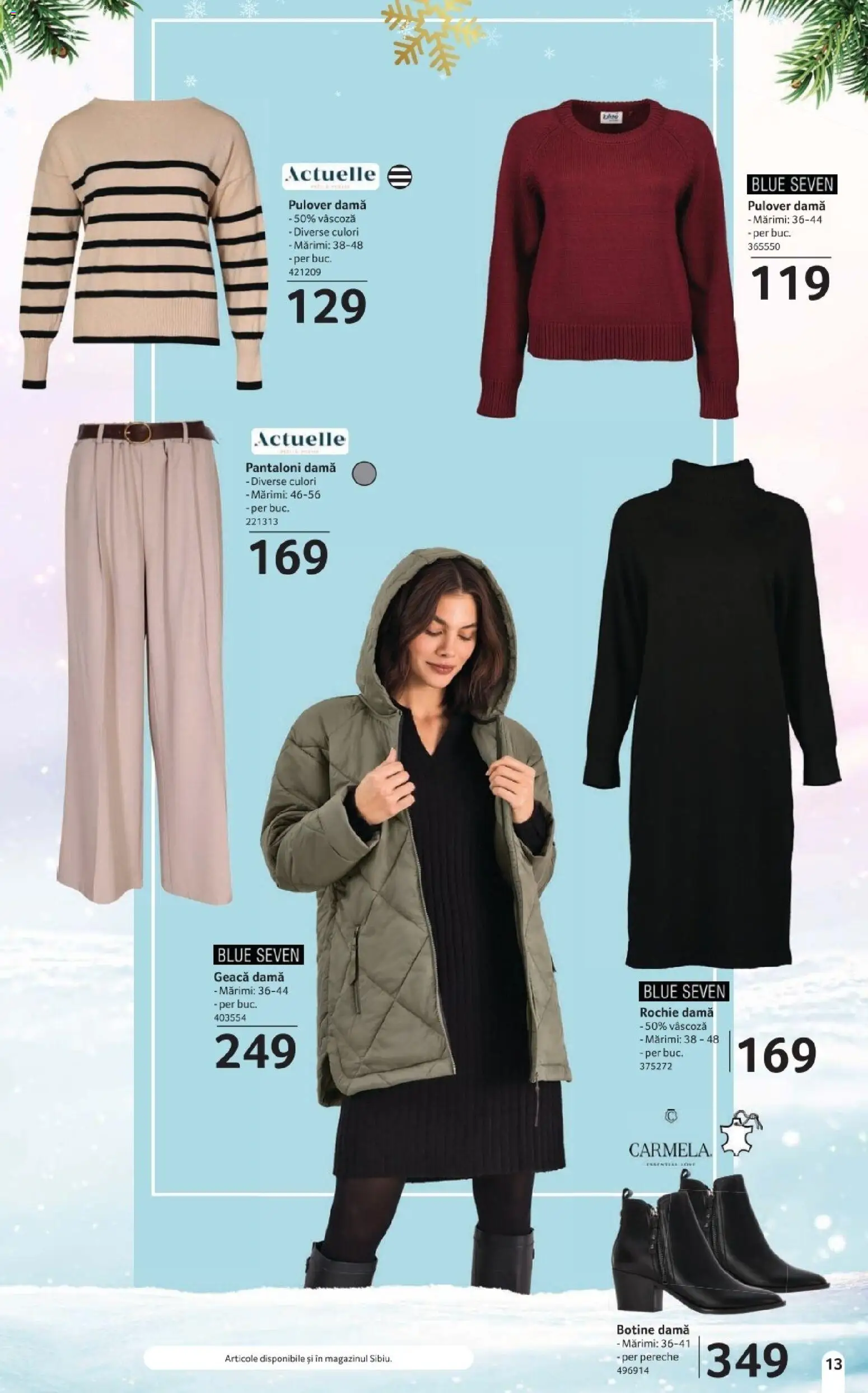 Noul catalog Selgros – valabil de la 14.11.2025 | Pagină: 13 | Produse: Rochie, Pulover, Geacă, Pantaloni