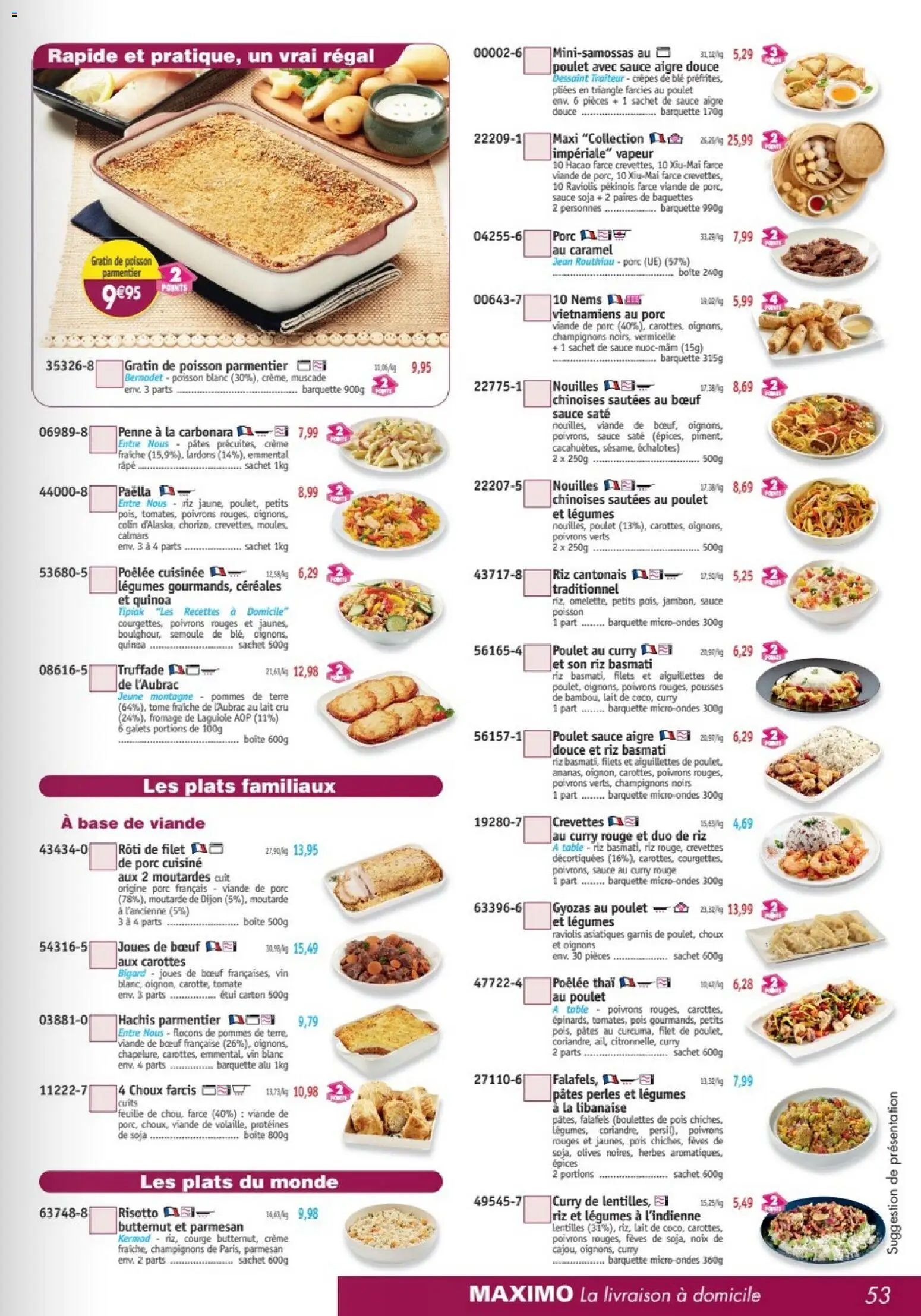 {H1} | Page: 53 | Produits: Étui, Fromage, Poisson, Pommes de terre