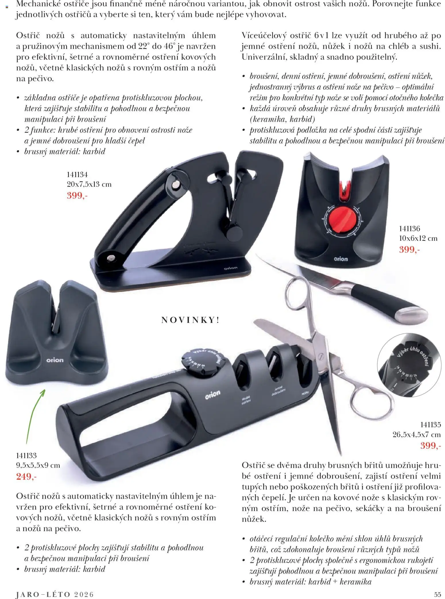 Orion leták - Jaro/Léto 2026 od 09.03.2026 | Strana: 55 | Produkty: Protiskluzová podložka, Chléb, Nože, Pečivo