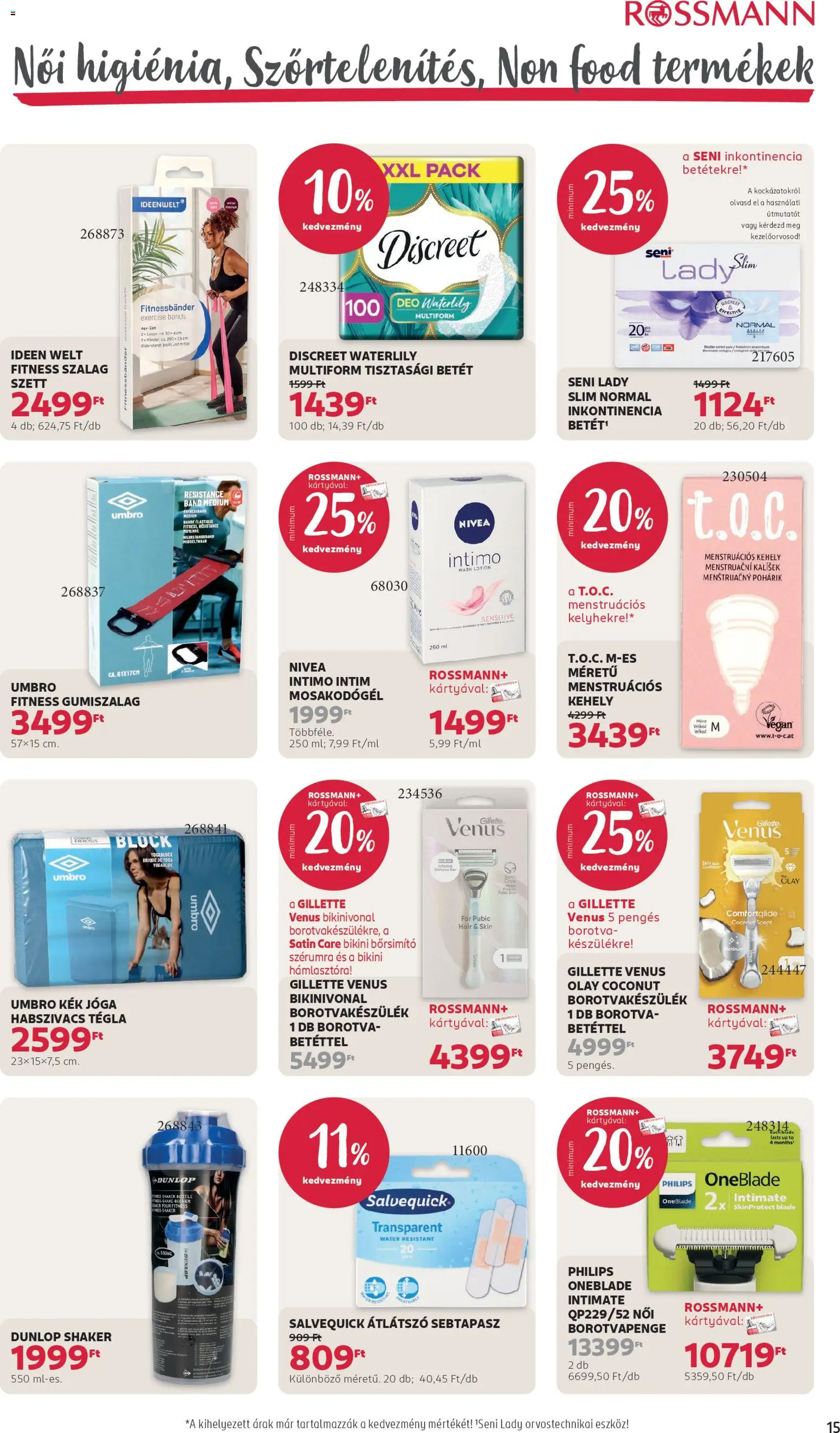Rossmann akciós ujság - amely érvényes a következő dátumtól: 02.03.2026 | Oldal: 17 | Termékek: Bikini, Sebtapasz, Borotva, Tisztasági betét