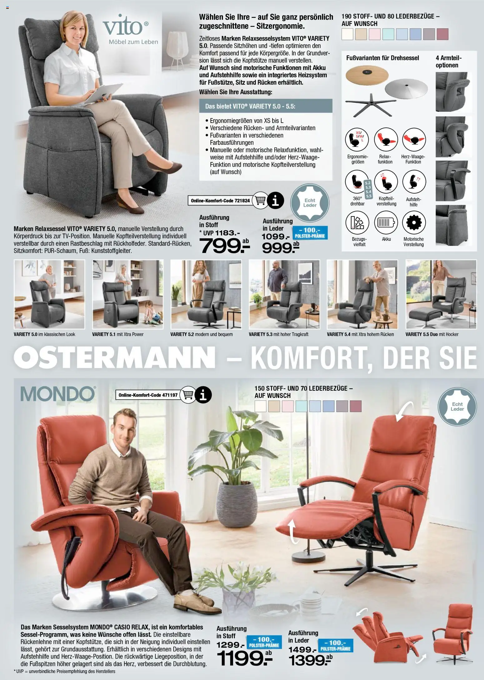 Ostermann Polster Spezial – gültig ab 19.03.2026 | Seite: 8 | Produkte: Hocker, Relaxsessel