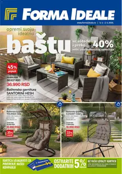 Forma Ideale katalog Bašte - pregled Forma Ideale kataloga - važi od 06.04.2026
