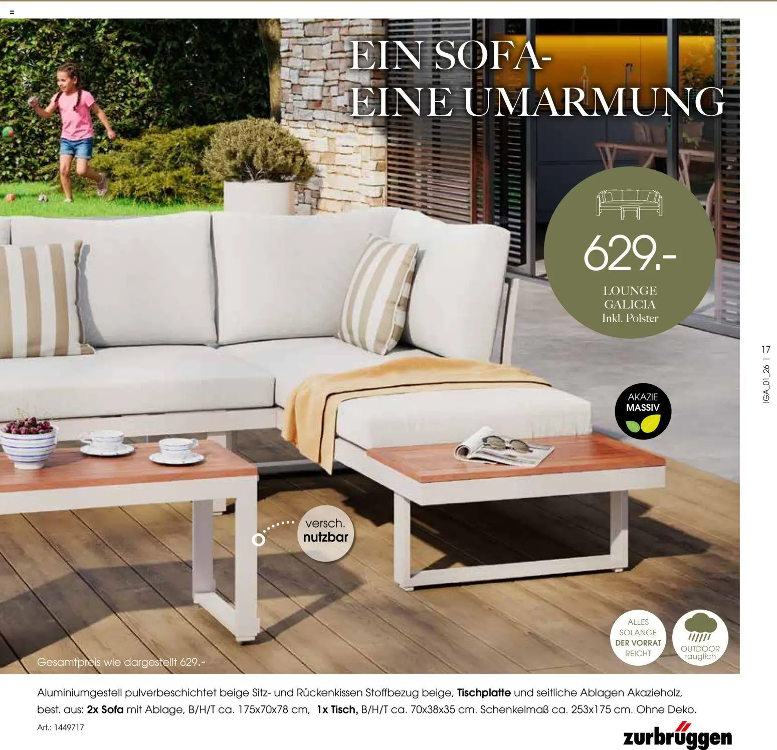 Zurbrüggen Sommer 2026 – gültig ab 19.03.2026 | Seite: 17 | Produkte: Sofa