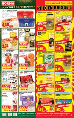 Norma - Prévisualisation de Norma catalogue valide à partir de 26.11.2025 | Page: 9 | Produits: Pépites de chocolat, Pois, Fromage, Moutarde