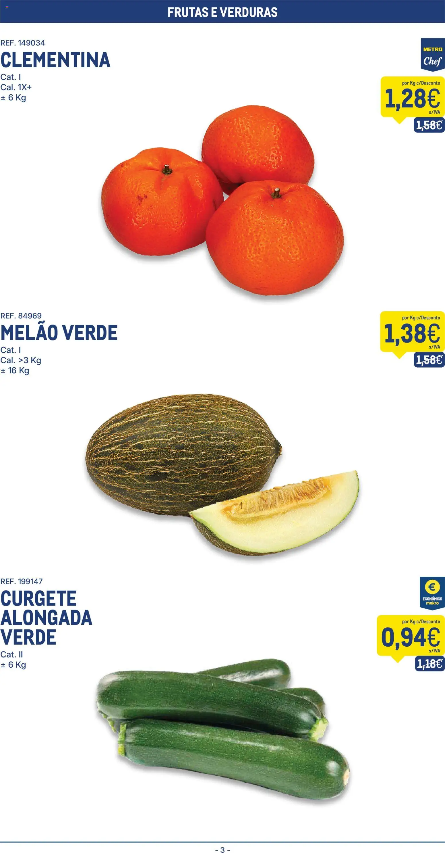 Makro folheto │ válido de 25.11.2025 | Página: 3 | Produtos: Curgete, Melão