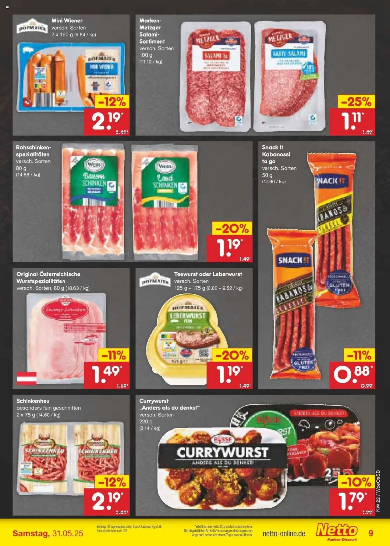 Netto Marken-Discount prospekt Gemmingen	 - gültig ab dem 26.05.2025 | Seite: 11 | Produkte: Salami, Schinken, Wein