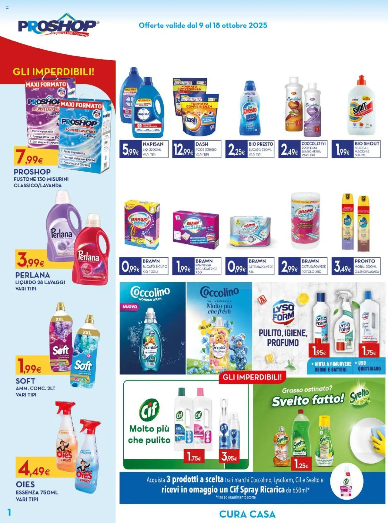 Volantino Proshop del 09.10.2025 | Pagina: 2 | Prodotti: Sapone, Asciugatrice, Bagno, Profumo
