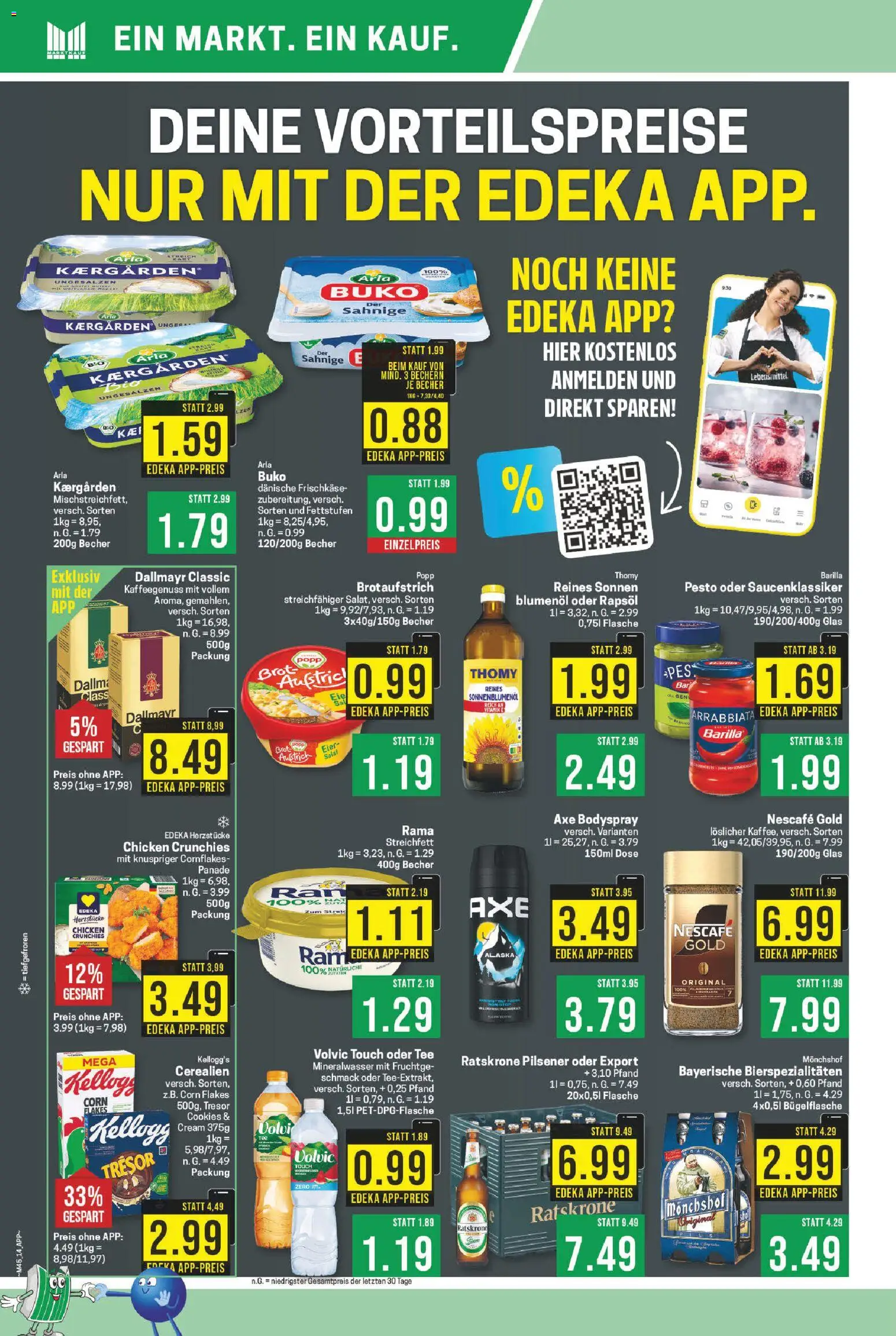 Marktkauf Prospekt 	 – gültig ab 03.11.2025 | Seite: 14 | Produkte: Barilla, Rapsöl, Volvic, Salat