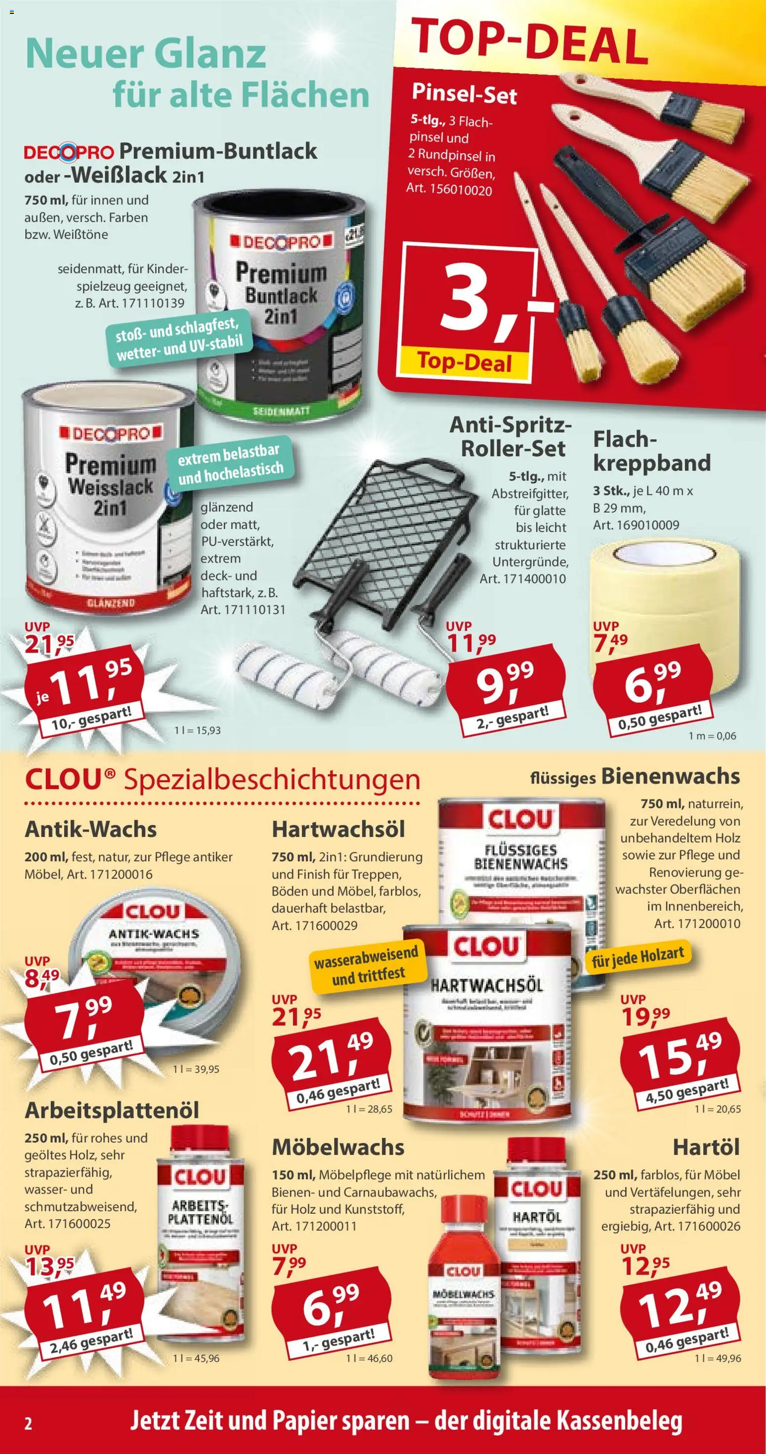 Sonderpreis Baumarkt Prospekt 	 – gültig ab 31.01.2026 | Seite: 2 | Produkte: Pinsel, Finish, Wasser