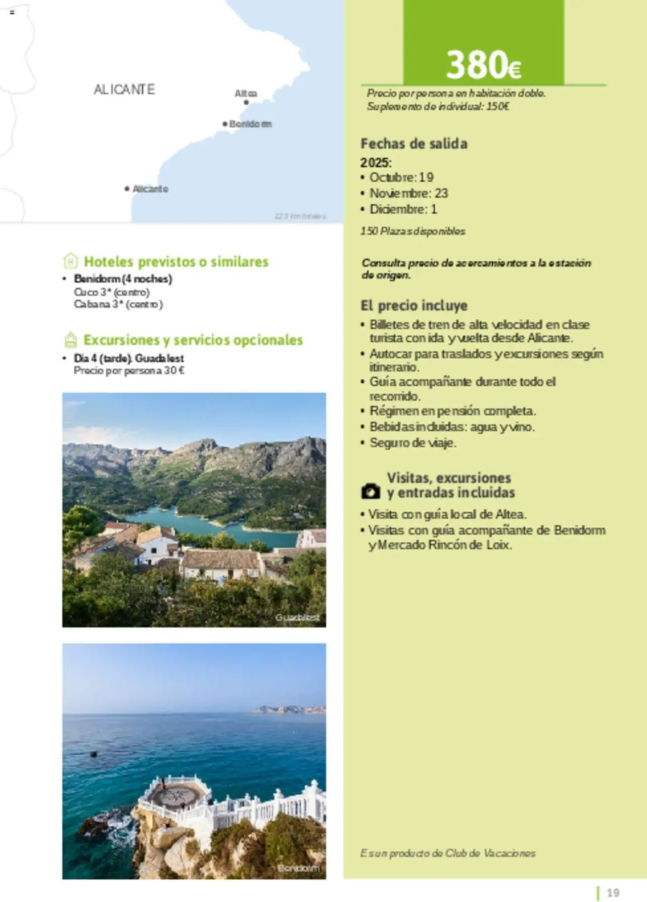 Viajes El Corte Inglés - Catálogo Turismo Social Castilla La Mancha │ válido desde el 03.02.2025 | Página: 19