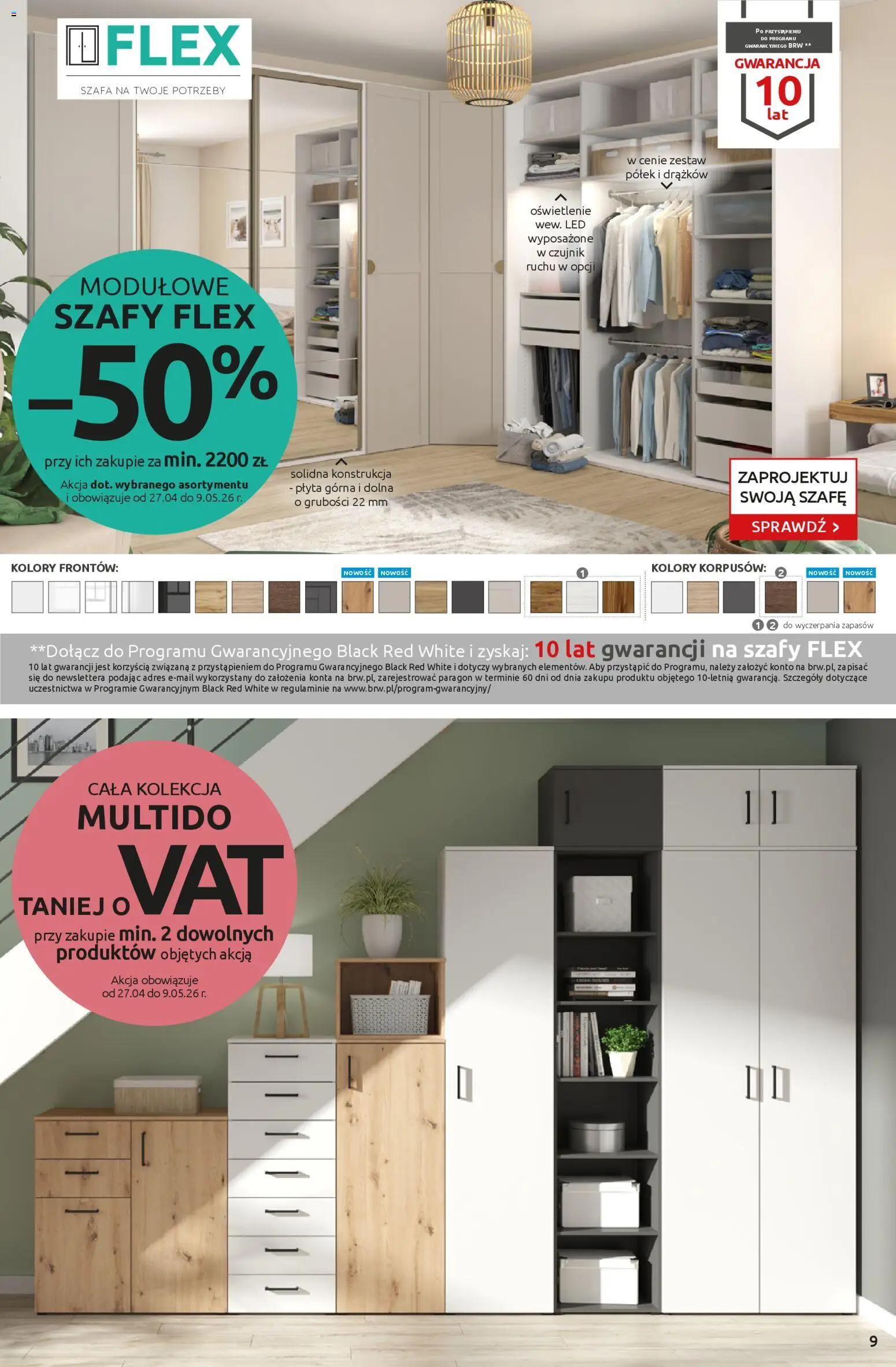 Black Red White promocje od 27.04.2026 | Strona: 9 | Produkty: Szafa
