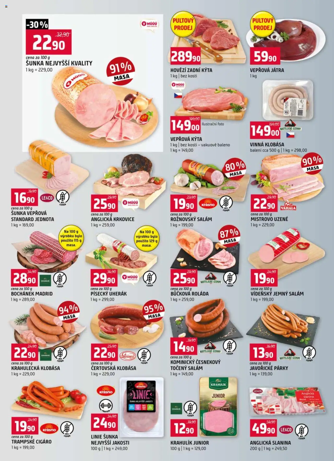 Terno leták - Blatná, Český Krumlov, Prachatice, Strakonice, Tábor, Zlín od 22.10.2025 | Strana: 2 | Produkty: Hovězí, Šunka, Uzeniny, Vepřová Kýta