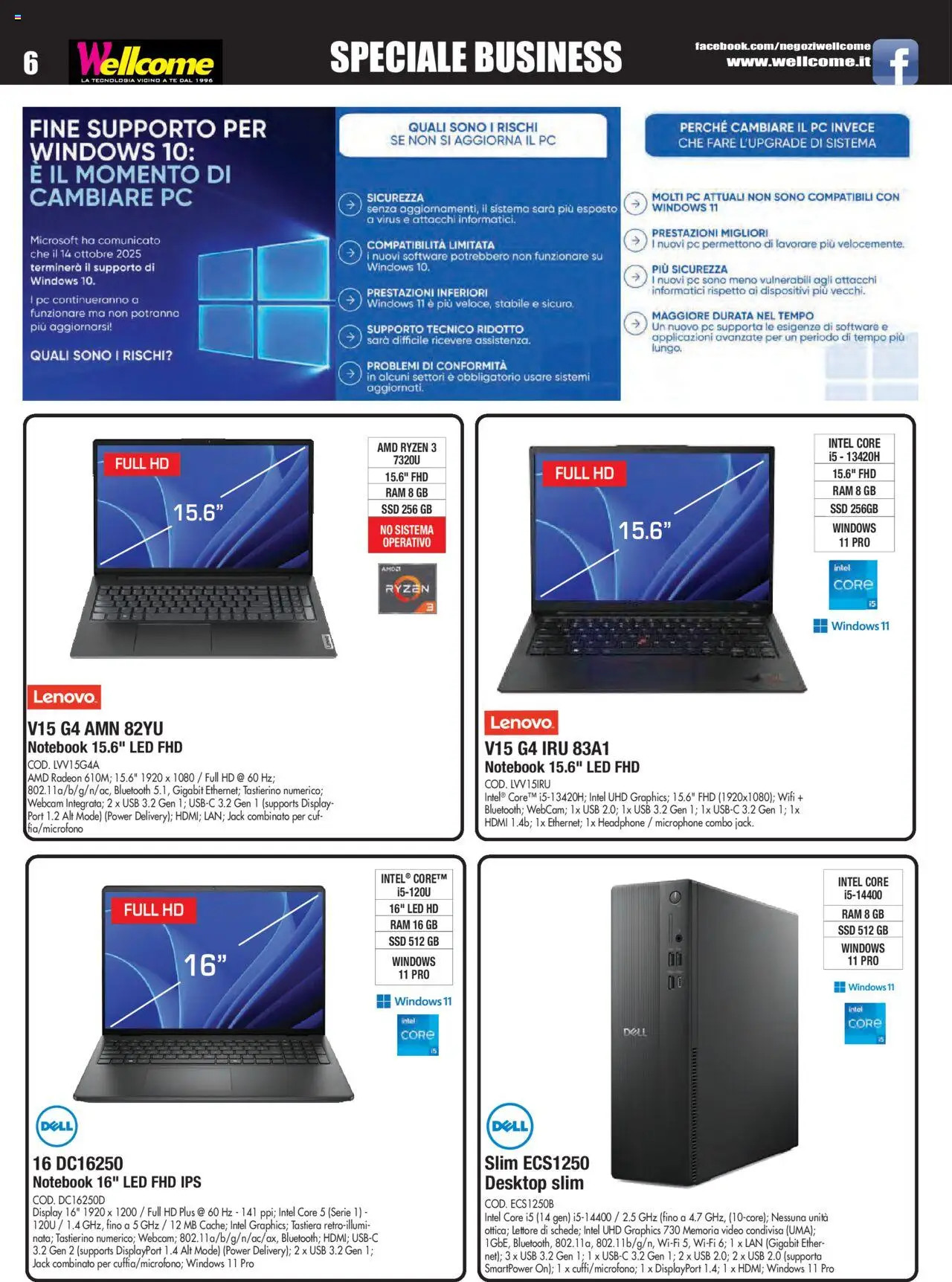 Volantino Wellcome del 18.09.2025 | Pagina: 6 | Prodotti: Webcam, Tè, PC, USB