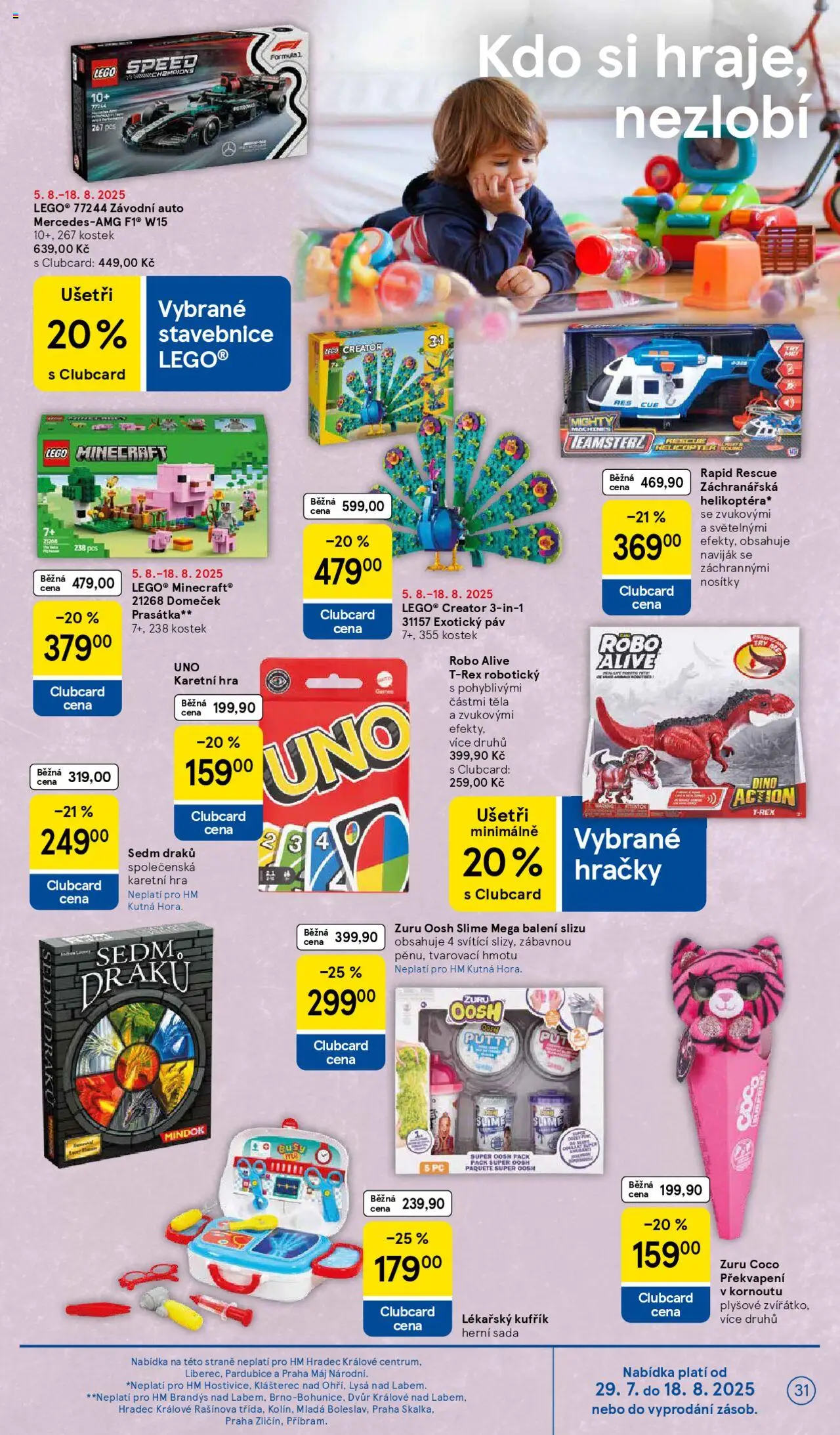 Tesco leták - Hypermarket od 06.08.2025 | Strana: 31 | Produkty: Kufřík, Stavebnice, Naviják, PC