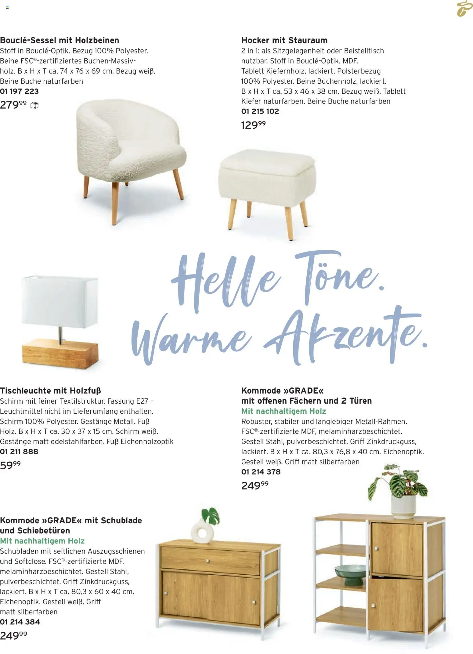 Angebote Tchibo – gültig ab 01.02.2026 | Seite: 117 | Produkte: Hocker, Beistelltisch, Kommode