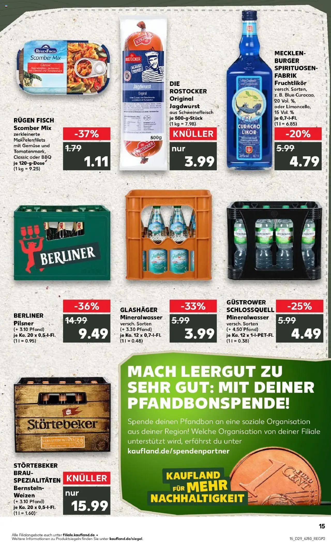 Kaufland prospekt Neubrandenburg	 - gültig ab dem 16.07.2025 | Seite: 2 | Produkte: Likör, Burger, Gemüse, Berliner pilsner