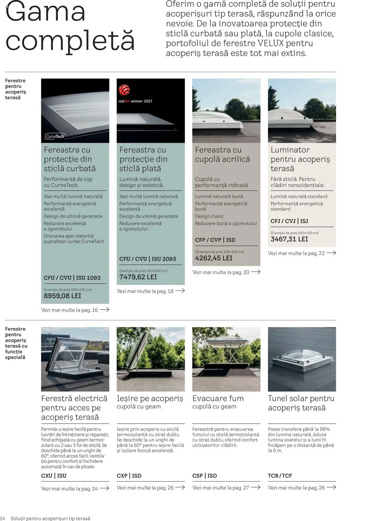 Noul catalog Velux – valabil de la 25.02.2025 | Pagină: 14 | Produse: Tavuk suyu, Top, Fereastră