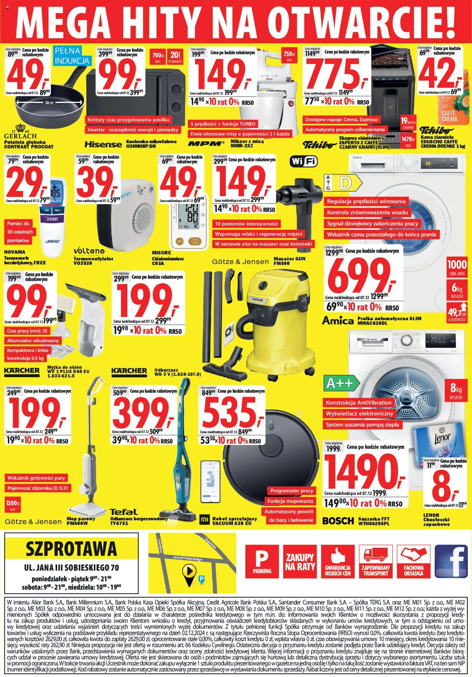 Mediaexpert Gazetka - Wielkie otwarcie Szprotawa od 27.11.2025 | Strona: 8 | Produkty: Suszarka, Kawa ziarnista, Robot, Mop parowy