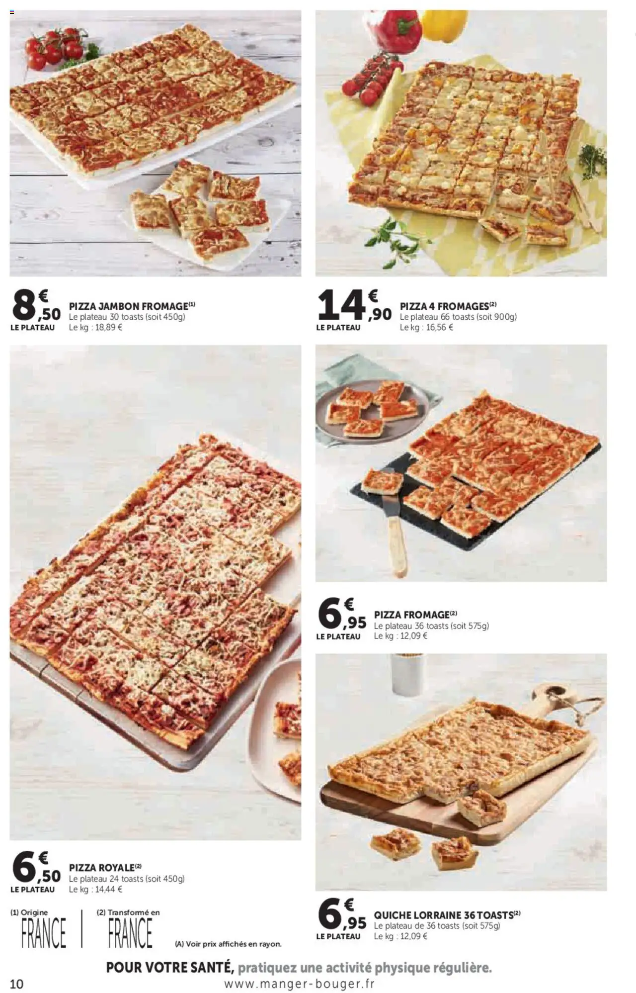  | Page: 10 | Produits: Plateau, Jambon, Pizza