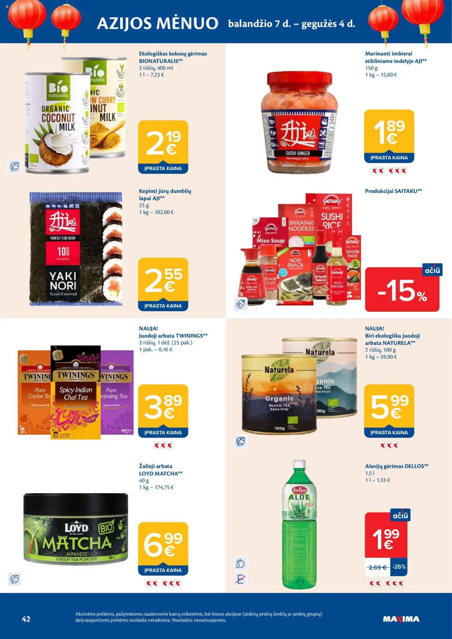 MAXIMA akcijos nuo 28.04.2026 | Puslapis: 42 | Prekių: Arbata