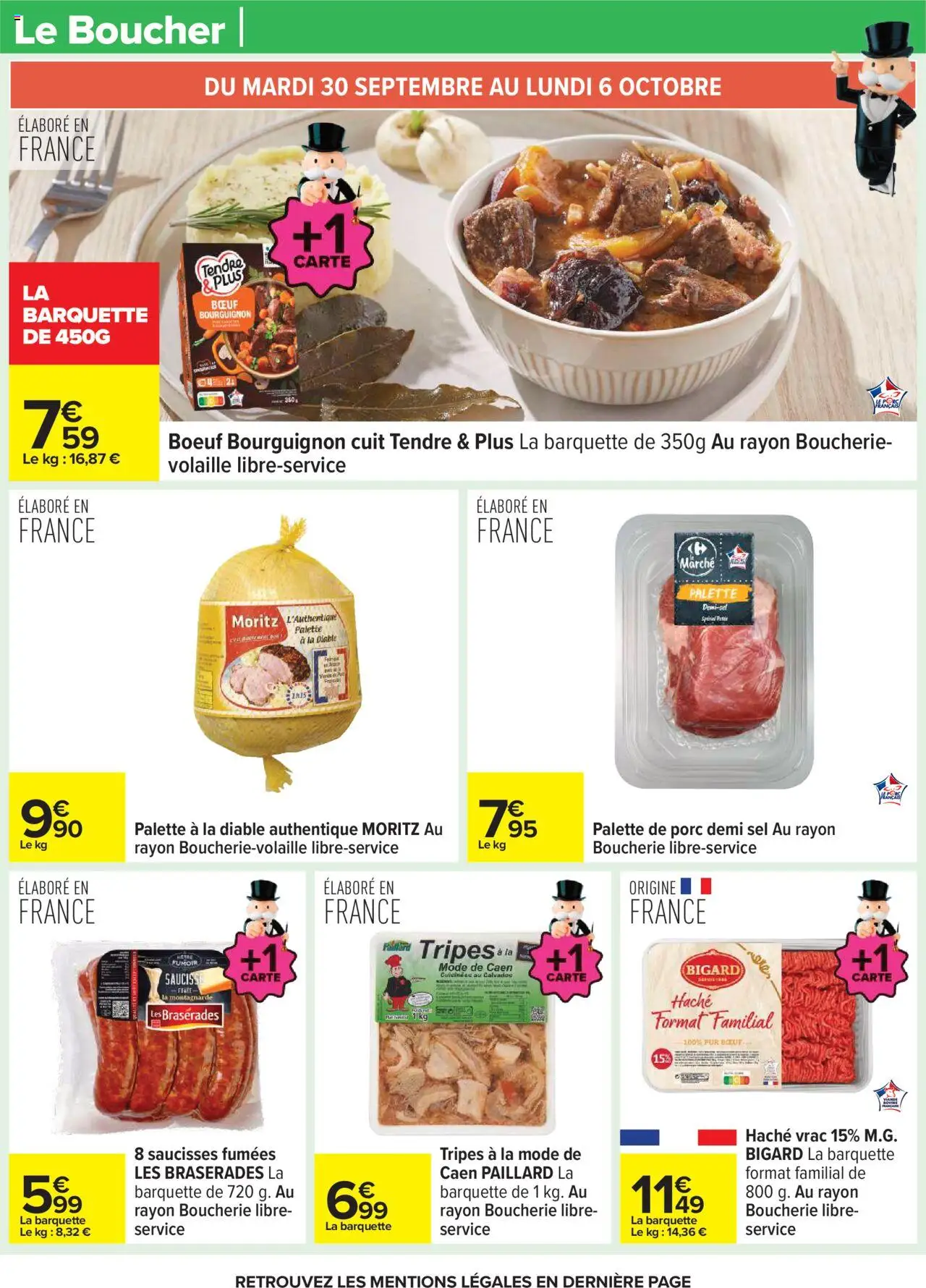  | Page: 21 | Produits: Bœuf bourguignon, Volaille, Saucisse, Palette de porc