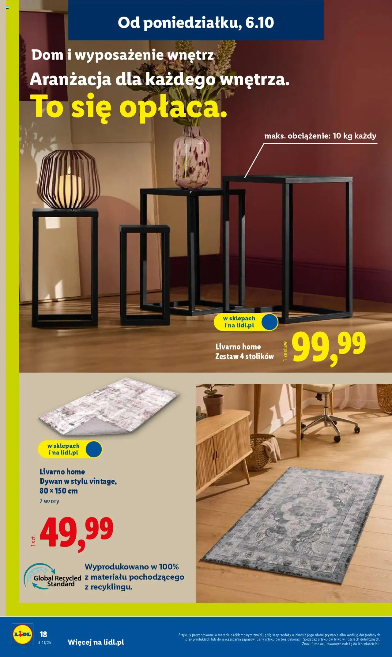 Lidl Katalog od 06.10.2025 | Strona: 18 | Produkty: Dywan