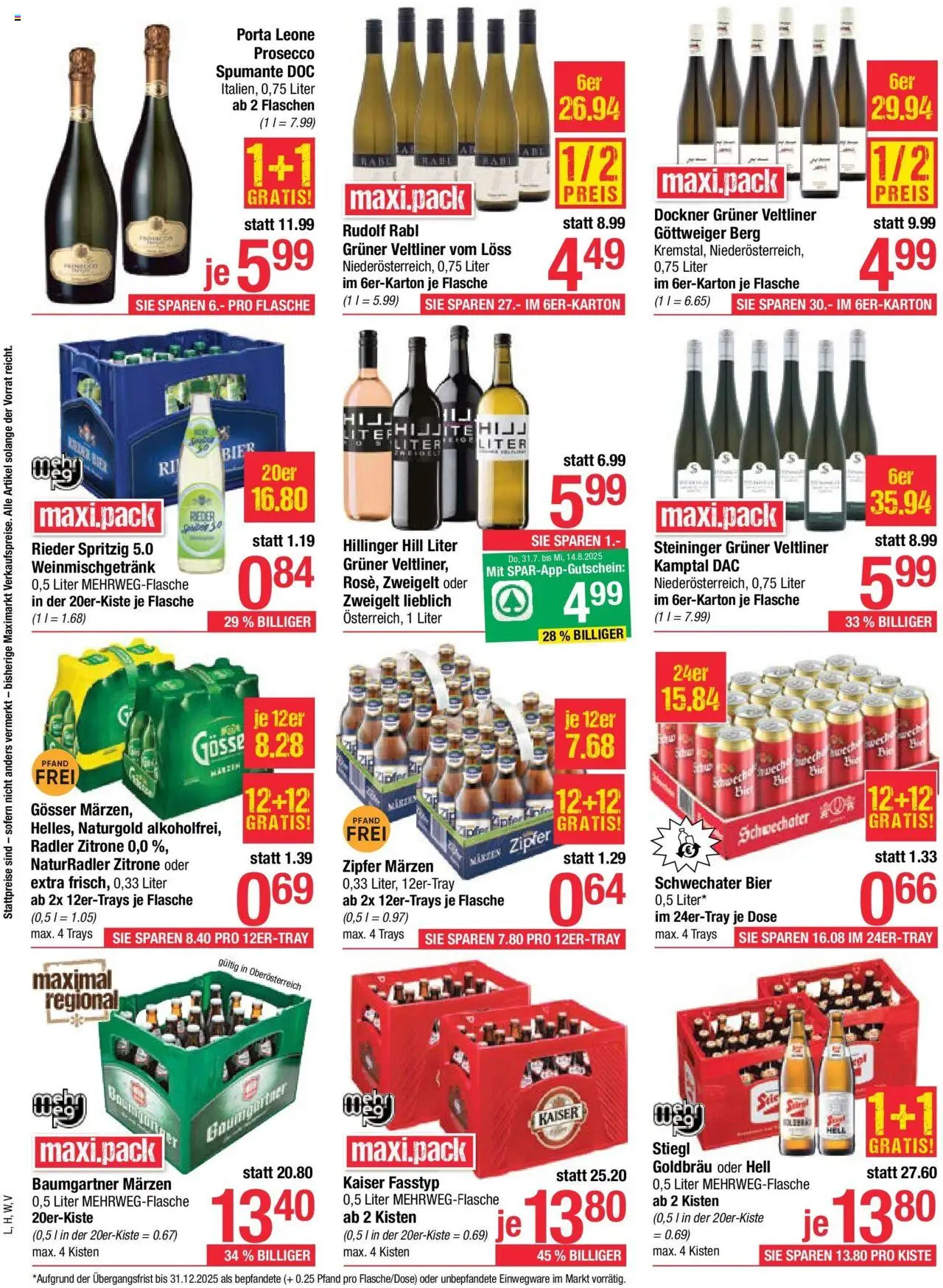 Maximarkt Flugblatt Haid, Linz gültig ab 04.08.2025 | Seite: 10 | Produkte: Zitrone, Bier