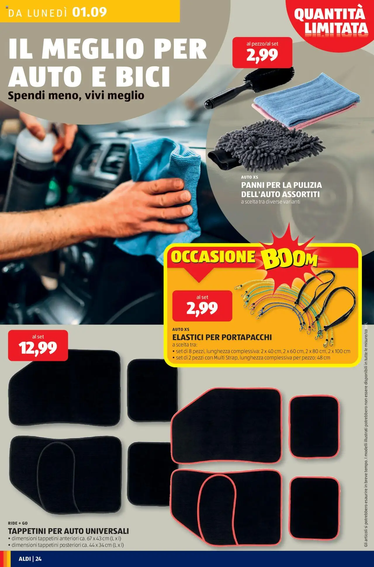 Volantino Aldi del 01.09.2025 | Pagina: 24 | Prodotti: Panni per la pulizia, Elastici