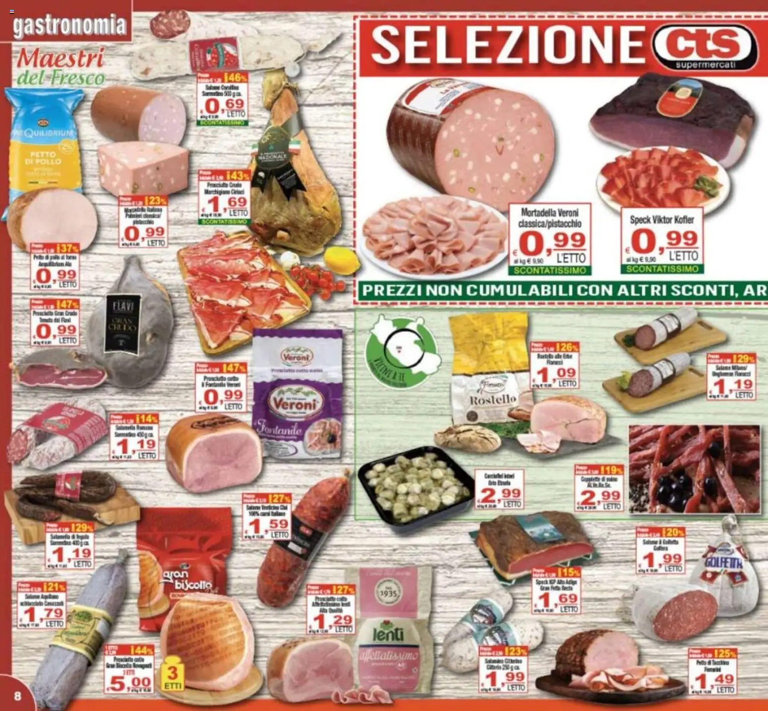 Volantino CTS del 17.03.2026 | Pagina: 8 | Prodotti: Petto di Pollo, Prosciutto Crudo, Prosciutto Cotto, Mortadella