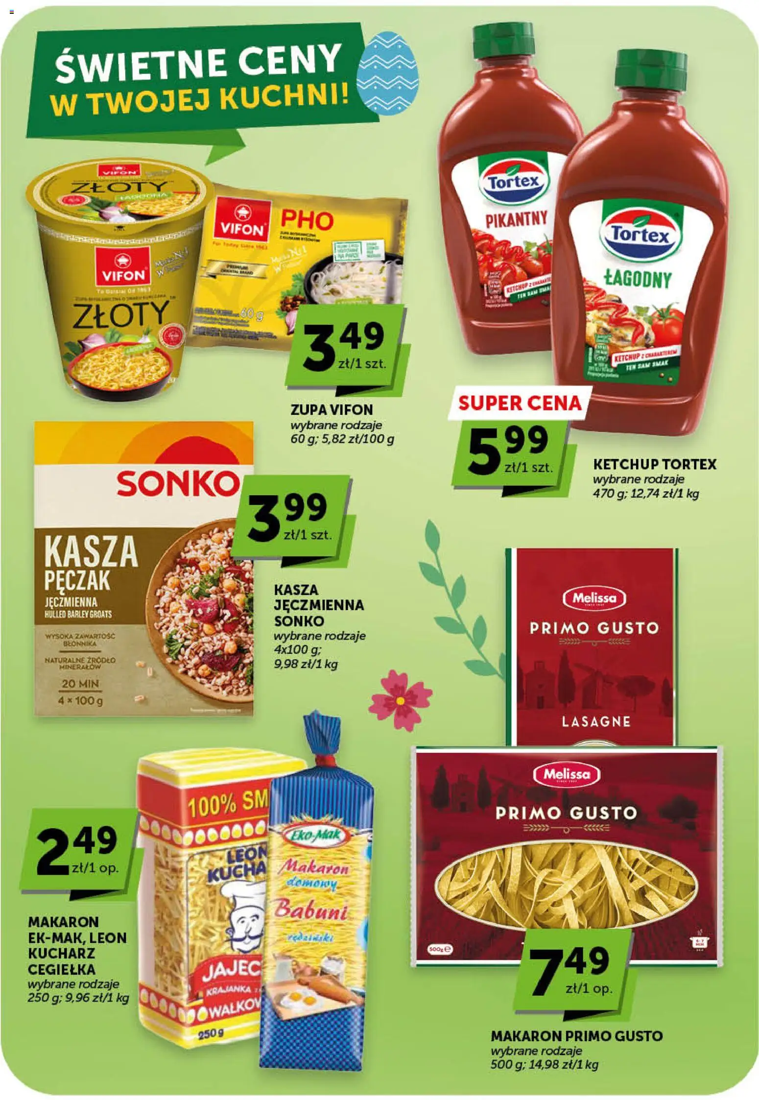 Euro Sklep gazetka od 02.04.2026 | Strona: 25 | Produkty: Kasza jęczmienna, Ketchup tortex, Zupa, Makaron