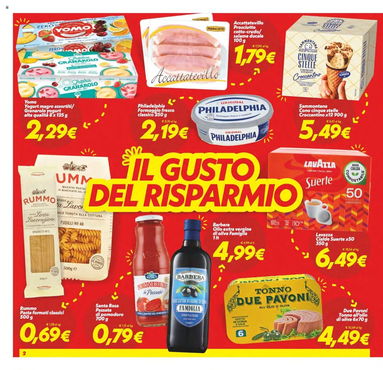 Volantino SuperConveniente del 24.07.2025 | Pagina: 2 | Prodotti: Yogurt, Sale, Olio, Lavazza