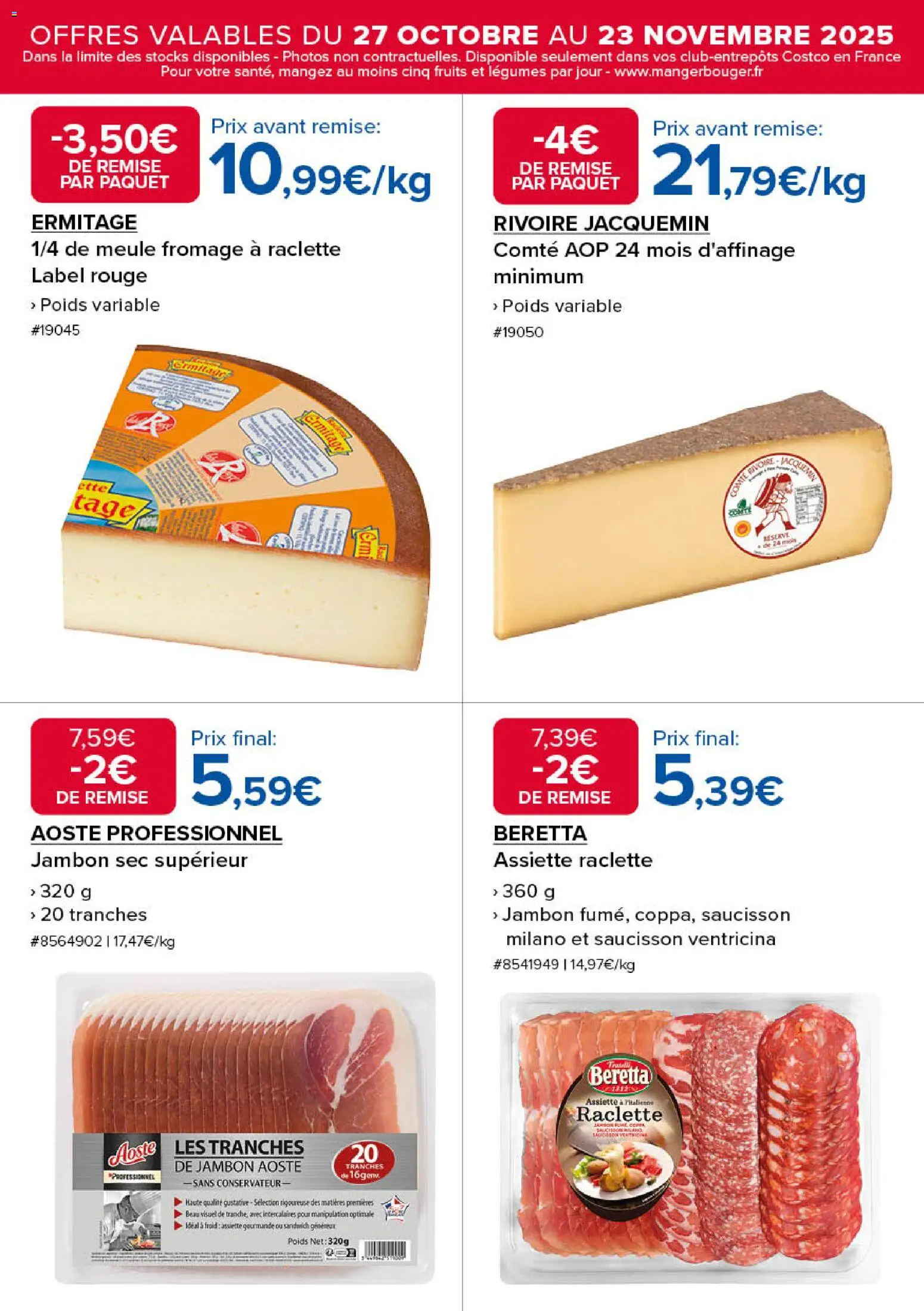 {H1} | Page: 2 | Produits: Saucisson, Fromage à raclette, Raclette, Fromage