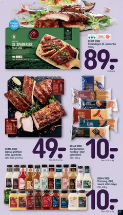 REMA 1000 Dressing, BBQ, sauce eller mayo, Dressing, BBQ, sauce eller mayo 210-430 g gyldig fra 28.03.2026 | Side: 21
