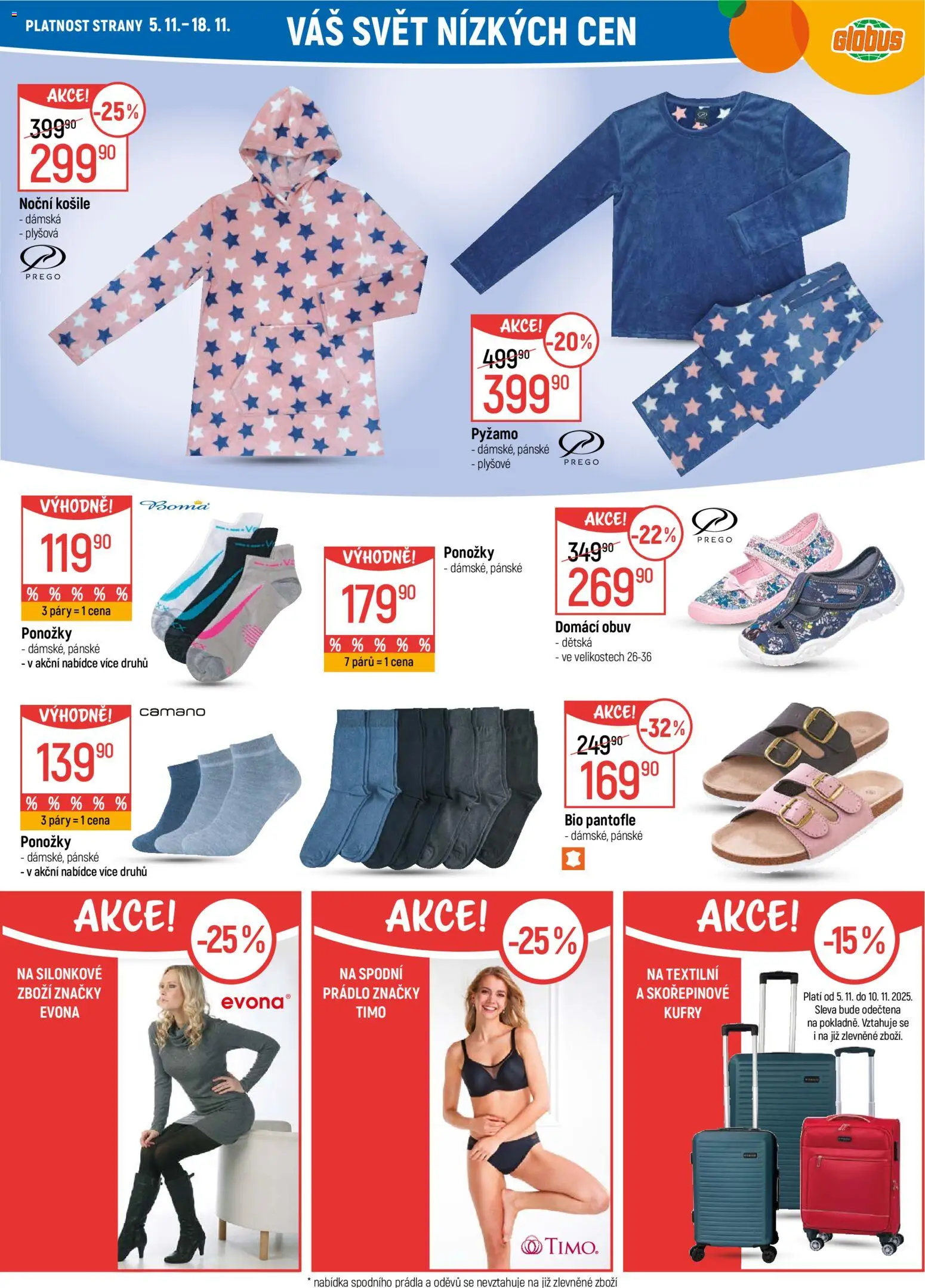 Globus leták - Pardubice od 05.11.2025 | Strana: 35 | Produkty: Košile, Globus, Pyžamo, Kufry