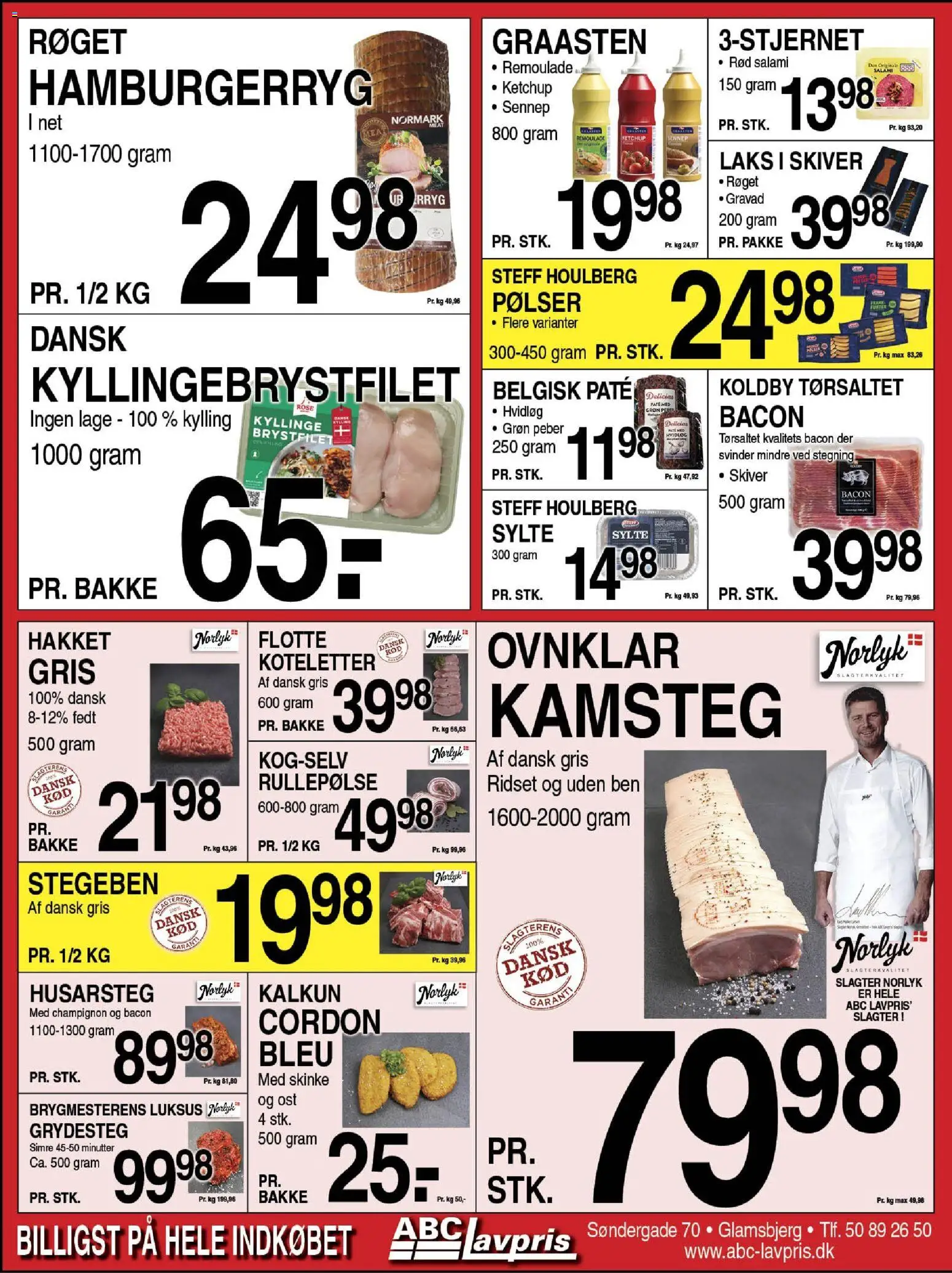 Abc Lavpris tilbudsavis – gyldig fra 29.10.2025 | Side: 3 | Produkter: Koteletter, Rullepølse, Peber, Bacon