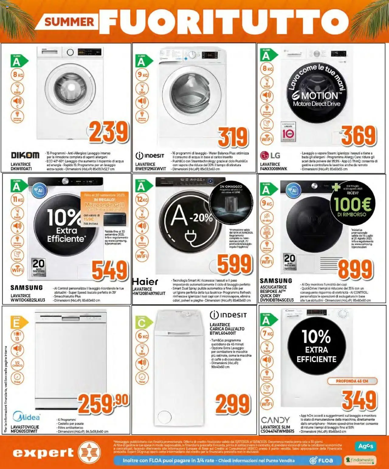 Volantino Expert del 30.07.2025 | Pagina: 2 | Prodotti: Asciugatrice, Lavastoviglie, Friggitrice, Samsung